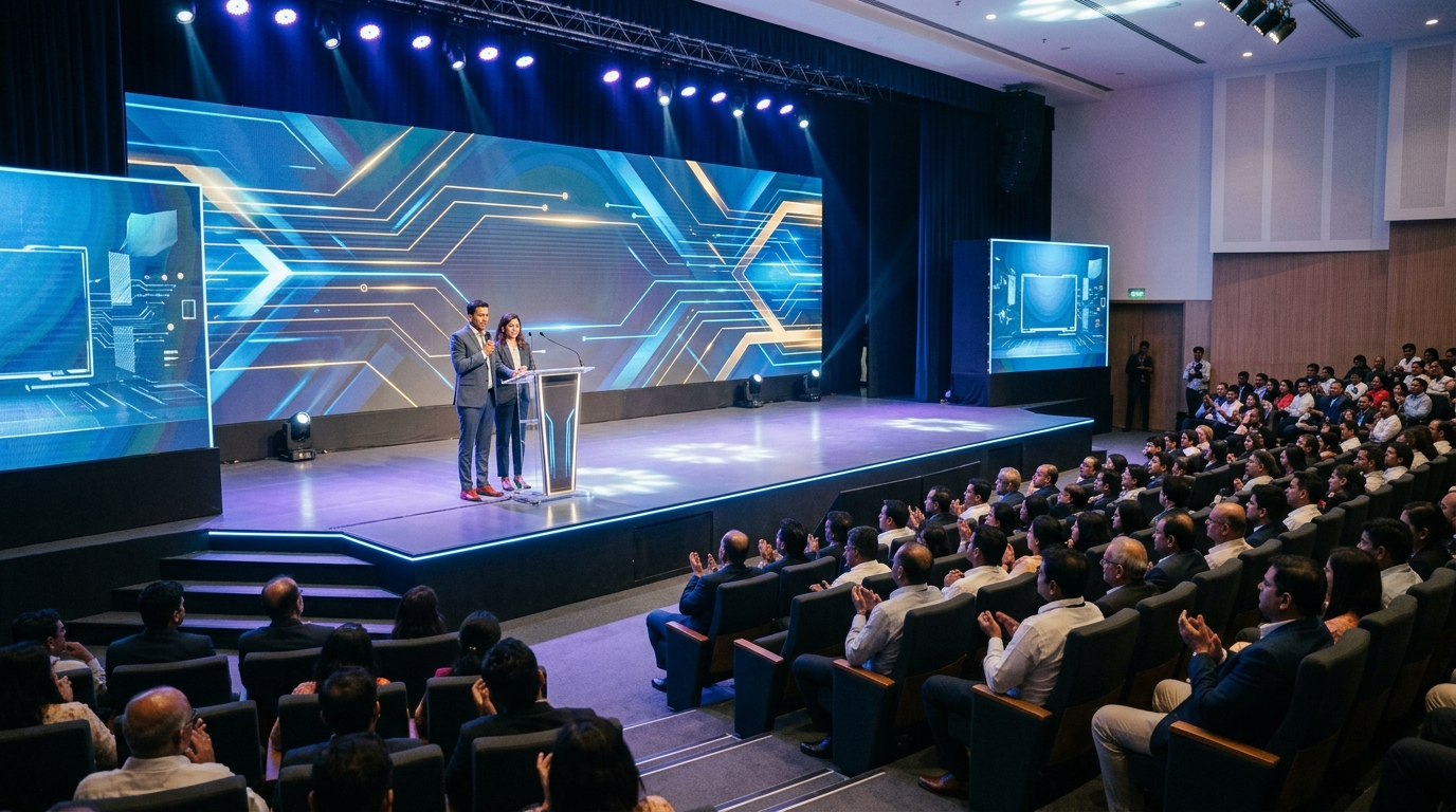 A well-organized checklist and digital tablet displaying a project timeline for a B2B product launch event.